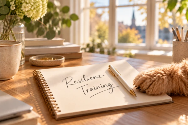 Resilienz-Training Menschen in einem Seminar sitzend